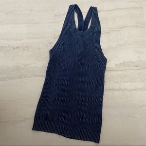 One Teaspoon Knit Tank Dress in Navy Blue